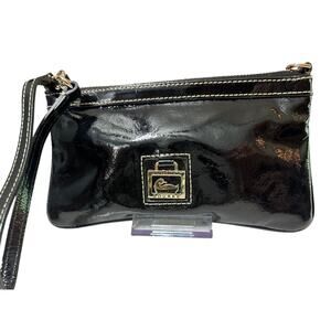 Dooney & Bourke Black Patent Leather Wristlet